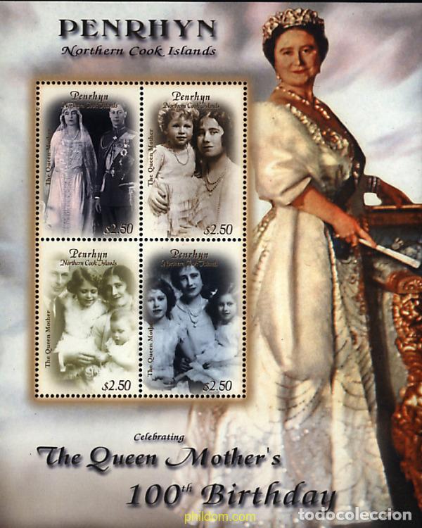 Sellos: 351176 MNH PENRHYN 2000 CENTENARIO DE LA REINA MADRE