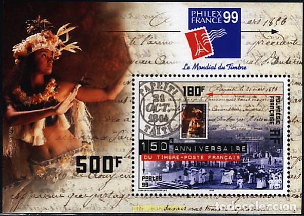Sellos: 94338 MNH POLINESIA FRANCESA 1999 150 ANIVERSARIO DEL SELLO FRANCES