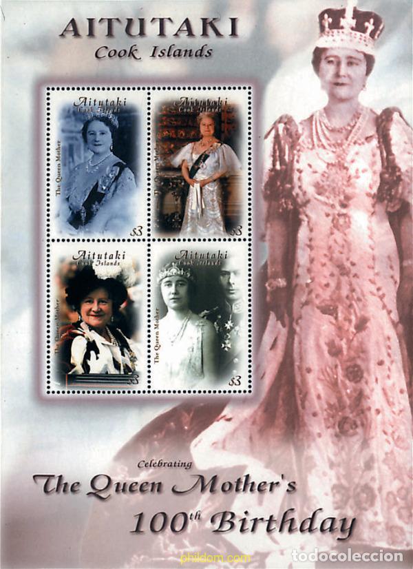 Sellos: 274871 MNH AITUTAKI 2000 CENTENARIO DE LA REINA MADRE