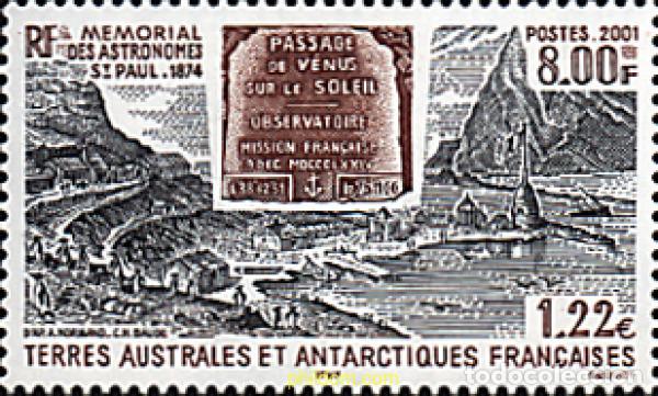 Sellos: 63870 MNH ANTARTIDA FRANCESA 2001 MEMORIAL DE LOS ASTRONOMOS