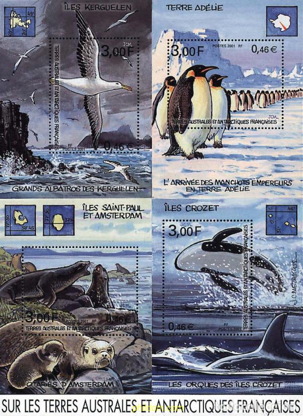 Sellos: 63972 MNH ANTARTIDA FRANCESA 2001 FAUNA ANTARTICA