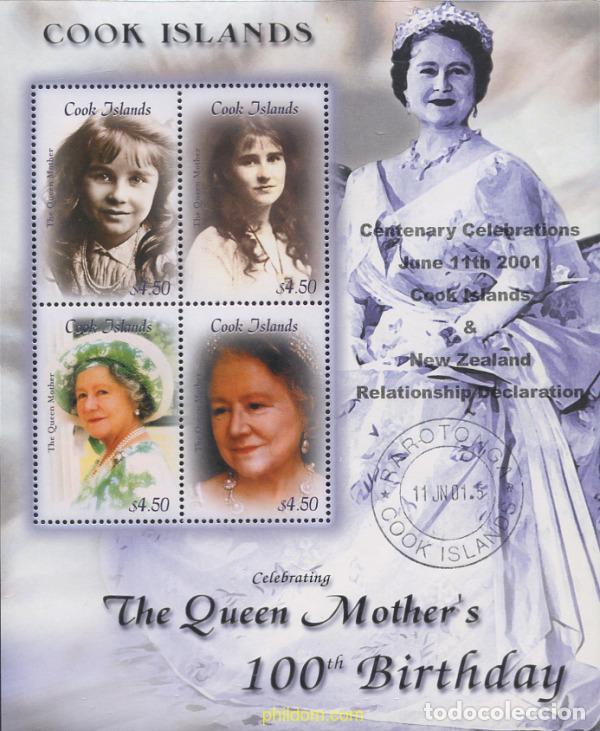 Sellos: 303198 MNH COOK Islas 2000 CENTENARIO DE LA REINA MADRE