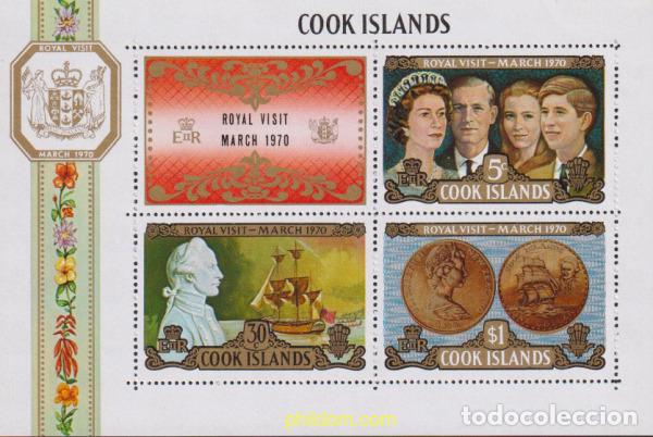 Timbres: 65533 MNH COOK Islas 1970 VISITA DE LA FAMILIA REAL DE INGLATERRA