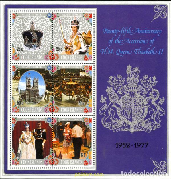 Sellos: 65586 MNH COOK Islas 1977 25 ANIVERSARIO DE LA SUBIDA AL TRONO DE ISABEL II