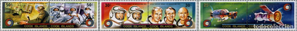 Sellos: 5681 MNH COOK Islas 1975 COOPERACION ESPACIAL USA-URSS