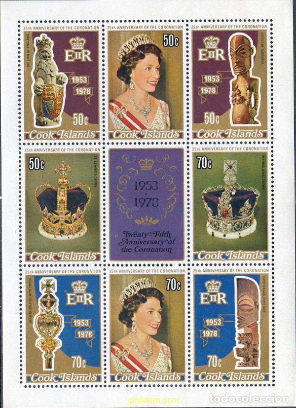Sellos: 65612 MNH COOK Islas 1978 25 ANIVERSARIO DE LA CORONACION DE ISABEL II