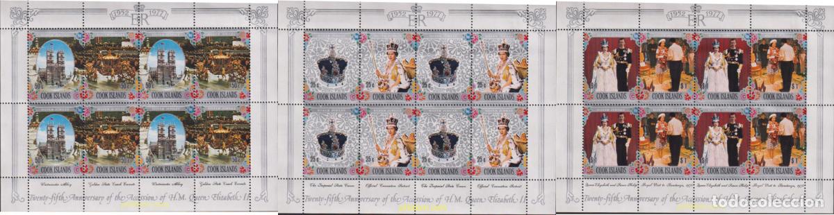 Sellos: 621729 MNH COOK Islas 1977 25 ANIVERSARIO DE LA SUBIDA AL TRONO DE ISABEL II