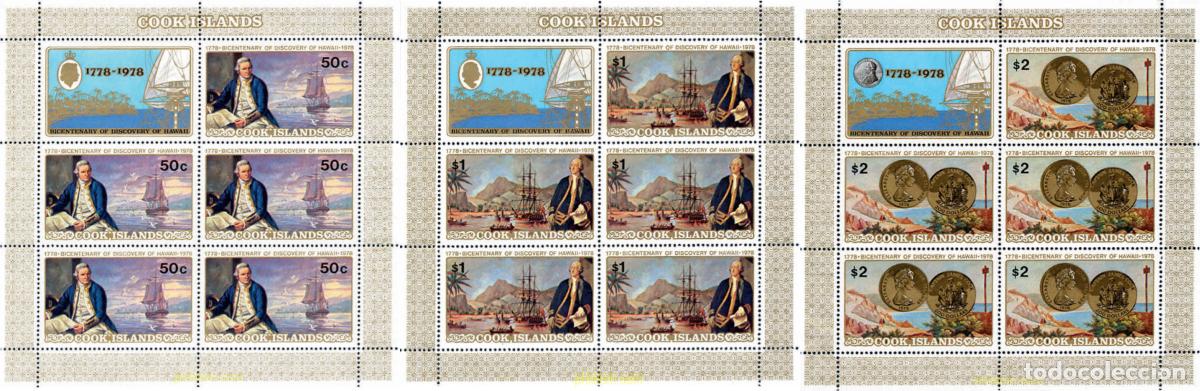 Sellos: 122497 MNH COOK Islas 1978 BICENTENARIO DEL DESCUBRIMIENTO DE LAS ISLAS HAWAI