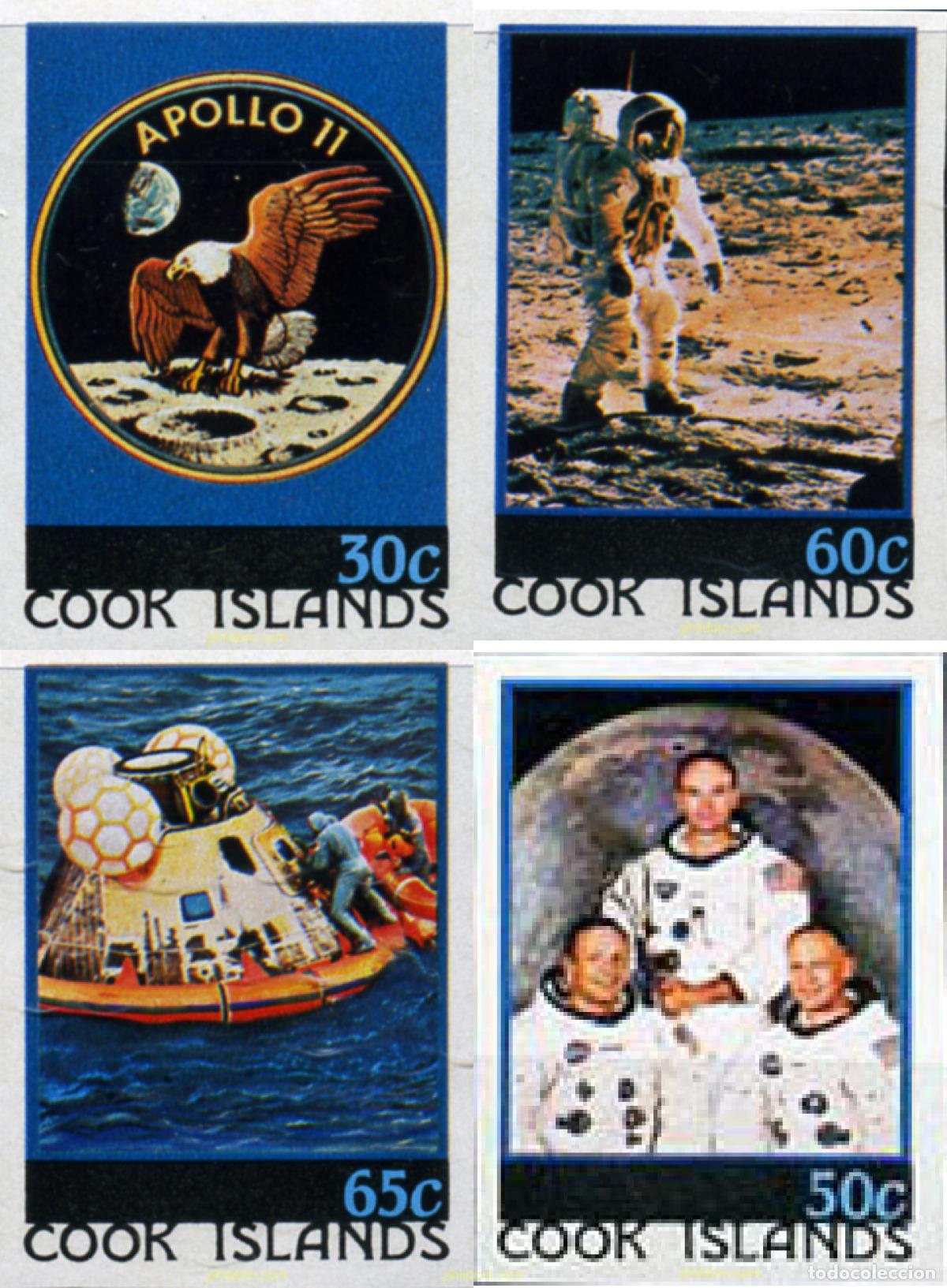 Sellos: 206686 MNH COOK Islas 1979 10 ANIVERSARIO DEL PRIMER HOMBRE EN LA LUNA
