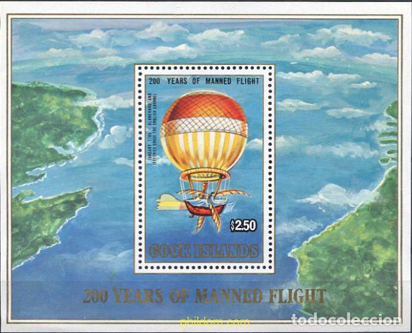 Stamps: 65704 MNH COOK Islas 1984 200 ANIVERSARIO DEL PRIMER VUELO DEL HOMBRE