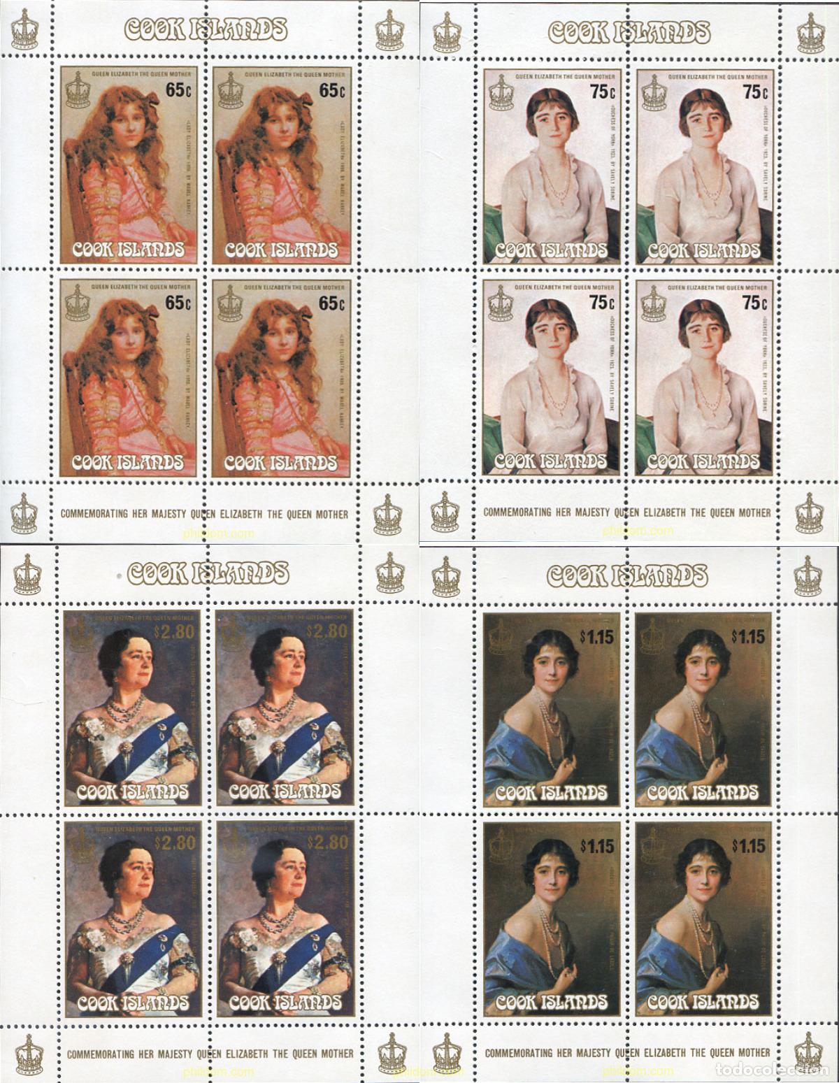 Sellos: 303159 MNH COOK Islas 1985 85 ANIVERSARIO DE LA REINA MADRE
