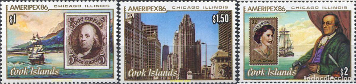 Sellos: 65725 MNH COOK Islas 1986 AMERIPEX 86. EXPOSICION FILATELICA INTERNACIONAL