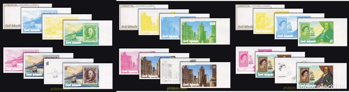 Sellos: 142579 MNH COOK Islas 1986 AMERIPEX 86. EXPOSICION FILATELICA INTERNACIONAL