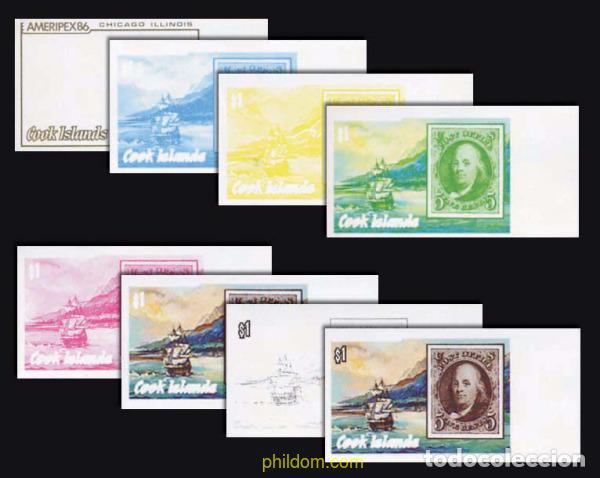 Sellos: 206807 MNH COOK Islas 1986 AMERIPEX 86. EXPOSICION FILATELICA INTERNACIONAL