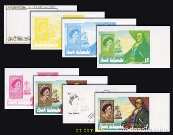 Sellos: 206809 MNH COOK Islas 1986 AMERIPEX 86. EXPOSICION FILATELICA INTERNACIONAL