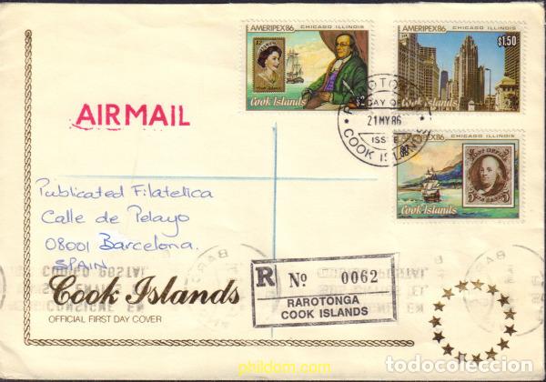 Sellos: 572230 MNH COOK Islas 1986 AMERIPEX 86. EXPOSICION FILATELICA INTERNACIONAL