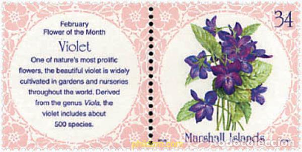 Stamps: 95507 MNH MARSHALL Islas 2001 FLOR DE FEBRERO