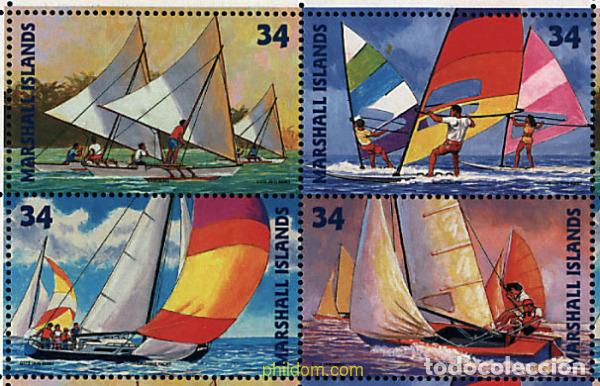 Sellos: 5342 MNH MARSHALL Islas 2001 BARCOS A VELA