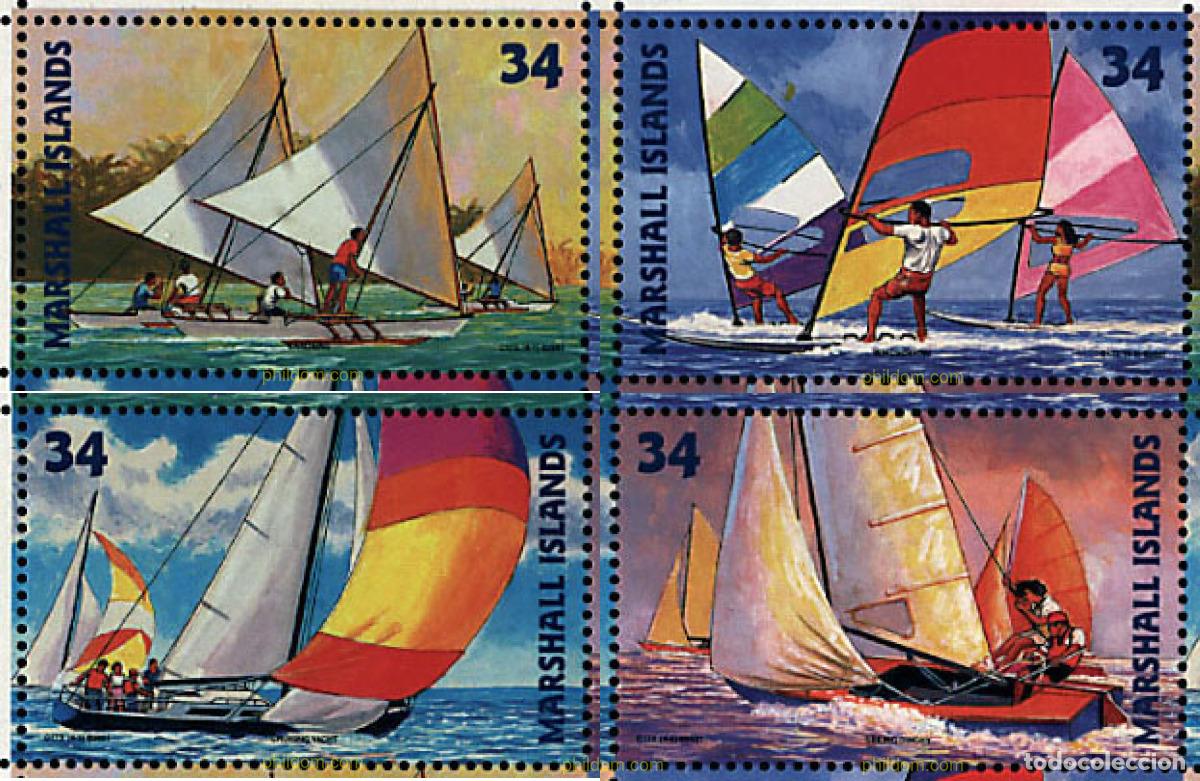 Sellos: 74716 MNH MARSHALL Islas 2001 BARCOS A VELA