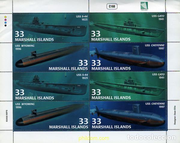 Sellos: 338107 MNH MARSHALL Islas 2000 SUBMARINOS