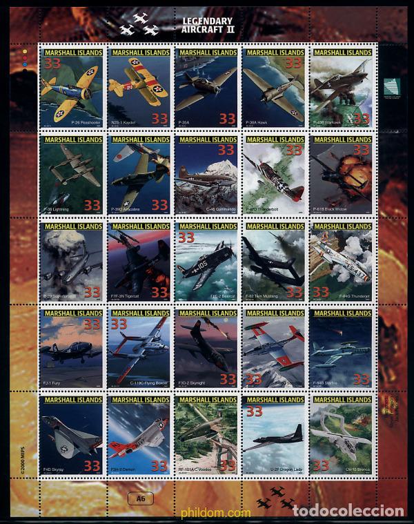 Sellos: 275876 MNH MARSHALL Islas 2000 AVIONES