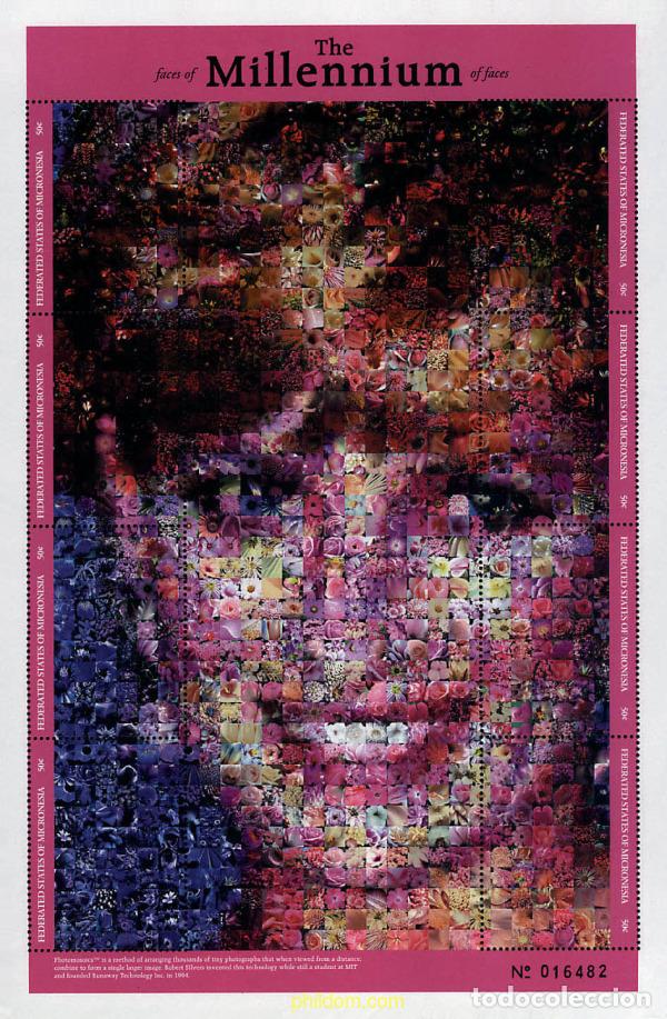 Sellos: 95572 MNH MICRONESIA 1999 PRINCESA DIANA DE GALES. FOTOMOSAICO DE FLORES