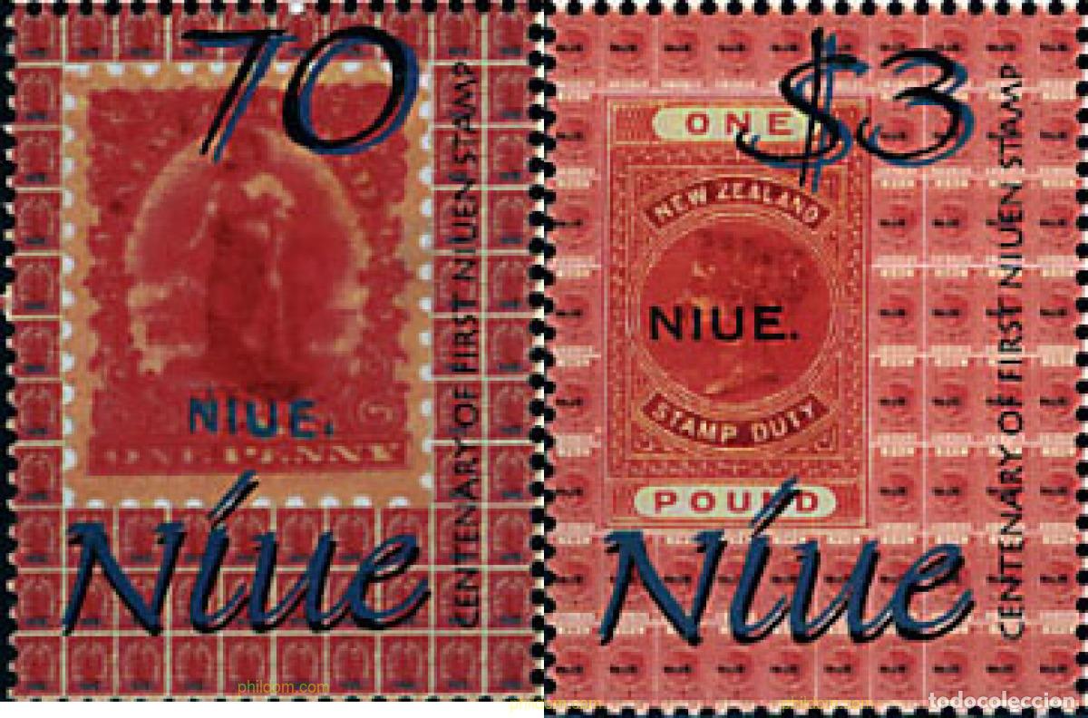 Sellos: 75066 MNH NIUE 2001 CENTENARIO DEL PRIMER SELLO DE NIUE