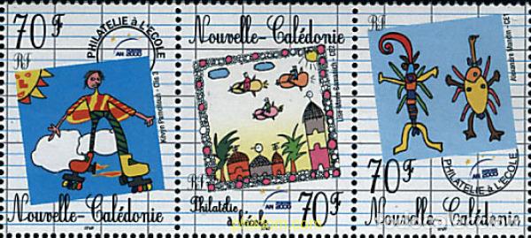 Sellos: 5790 MNH NUEVA CALEDONIA 2000 LA FILATELIA EN EL COLEGIO