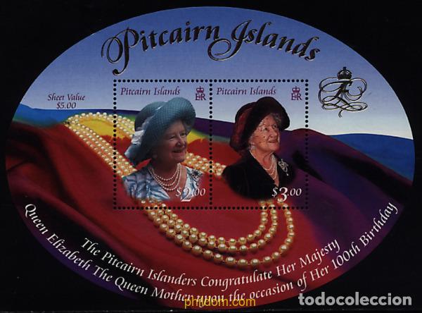 Sellos: 69489 MNH PITCAIRN Islas 2000 CENTENARIO DE LA REINA MADRE