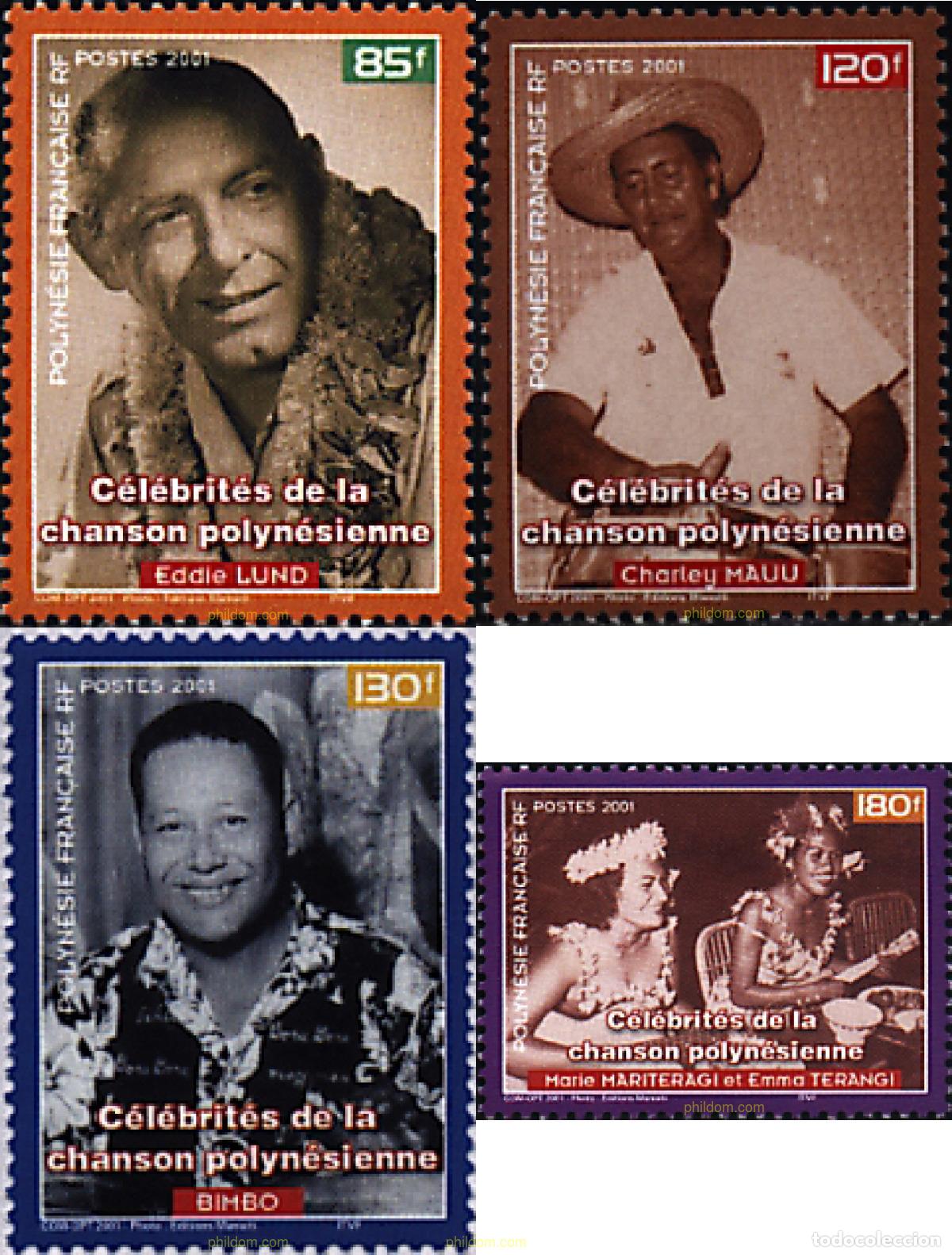 Sellos: 69501 MNH POLINESIA FRANCESA 2001 CELEBRIDADES DE LA CANCION POLINESIA