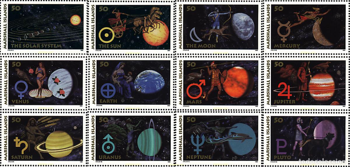 Sellos: 71291 MNH MARSHALL Islas 1994 EL SISTEMA SOLAR