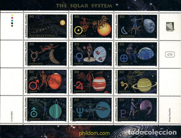 Sellos: 322945 MNH MARSHALL Islas 1994 EL SISTEMA SOLAR