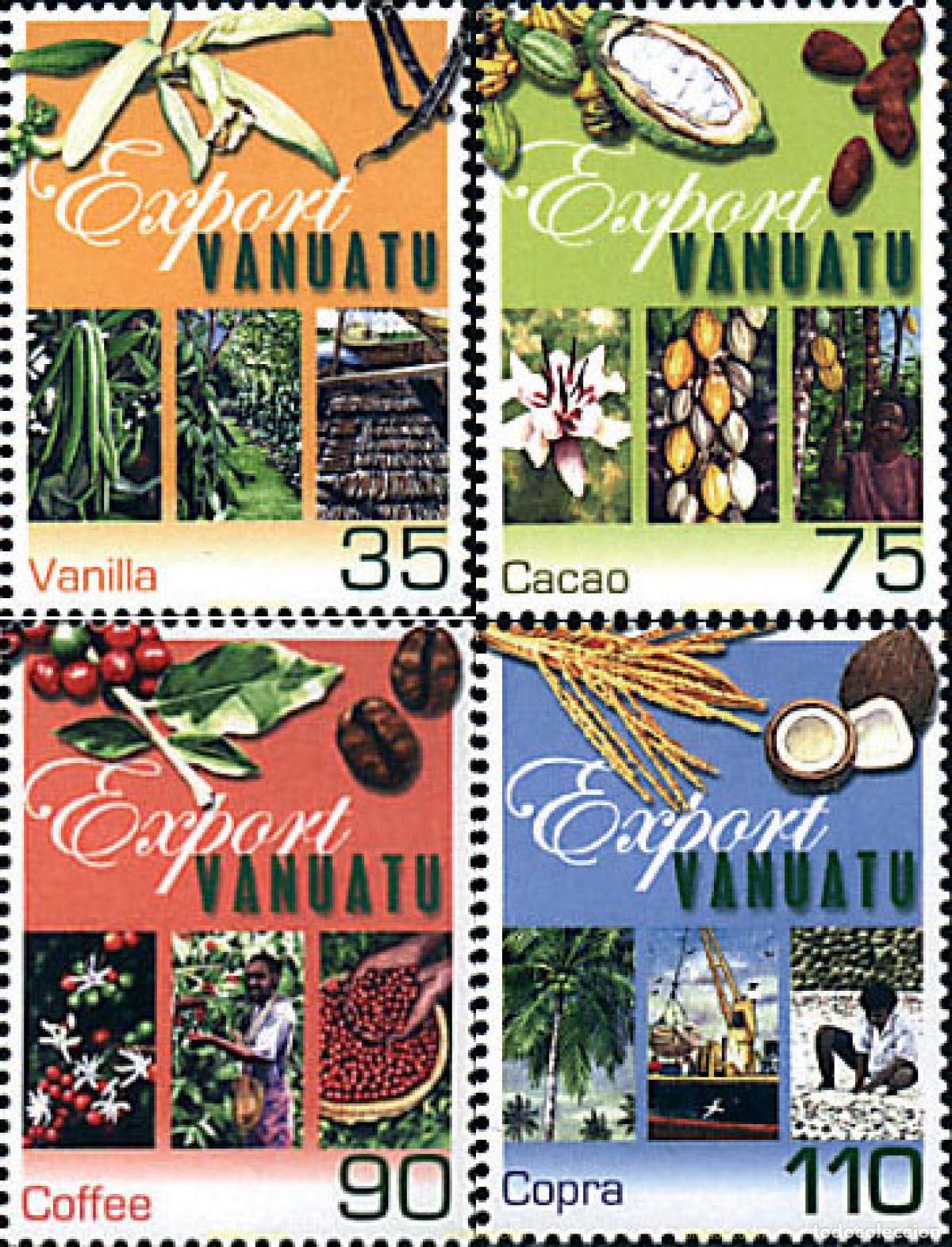 Sellos: 86492 MNH VANUATU 2001 EXPORTACIONES