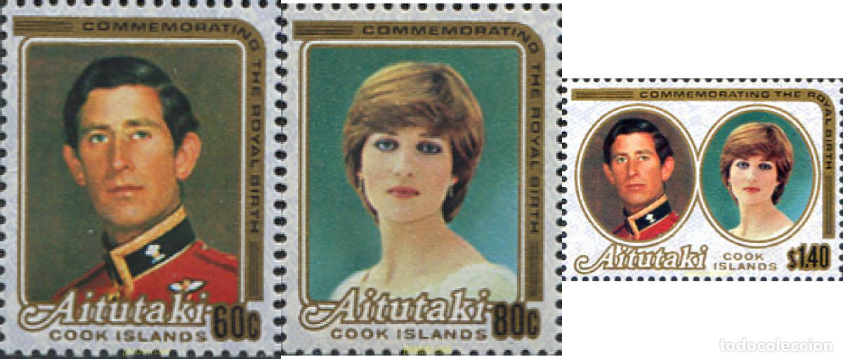 Sellos: 274196 MNH AITUTAKI 1982 NACIMIENTO DEL PRINCIPE GUILLERMO