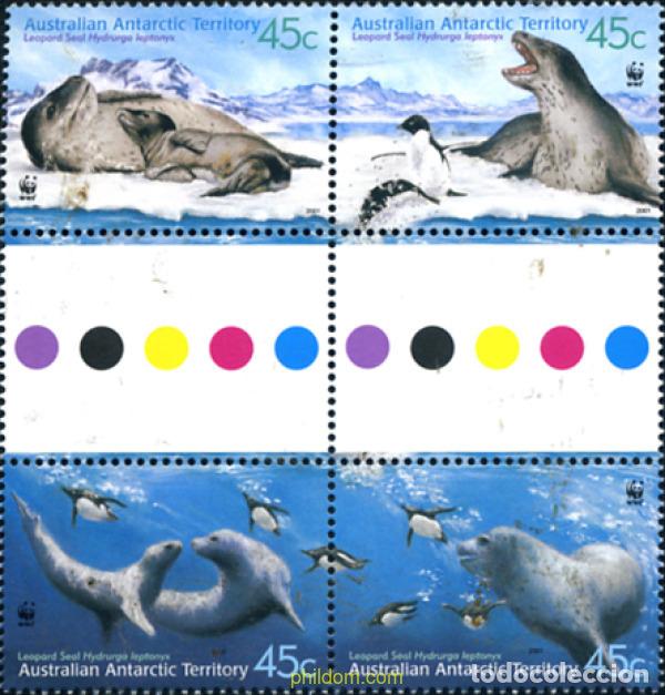 Sellos: 3944 MNH ANTARTIDA AUSTRALIANA 2001 FOCA LEOPARDO