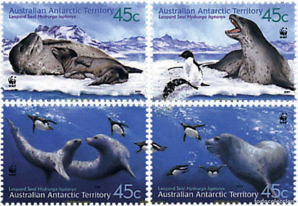 Sellos: 74937 MNH ANTARTIDA AUSTRALIANA 2001 FOCA LEOPARDO