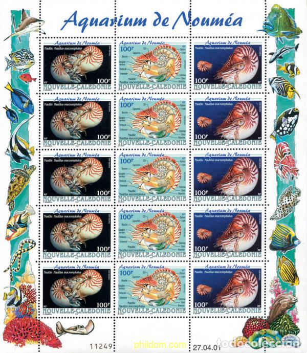 Sellos: 149068 MNH NUEVA CALEDONIA 2001 AQUARIUM DE NOUMEA