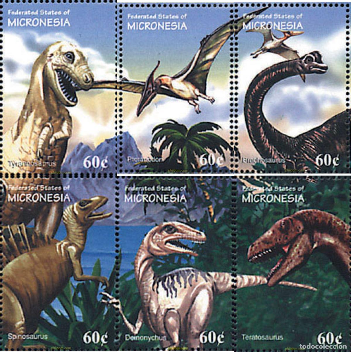Sellos: 344060 MNH MICRONESIA 2001 FAUNA PREHISTORICA
