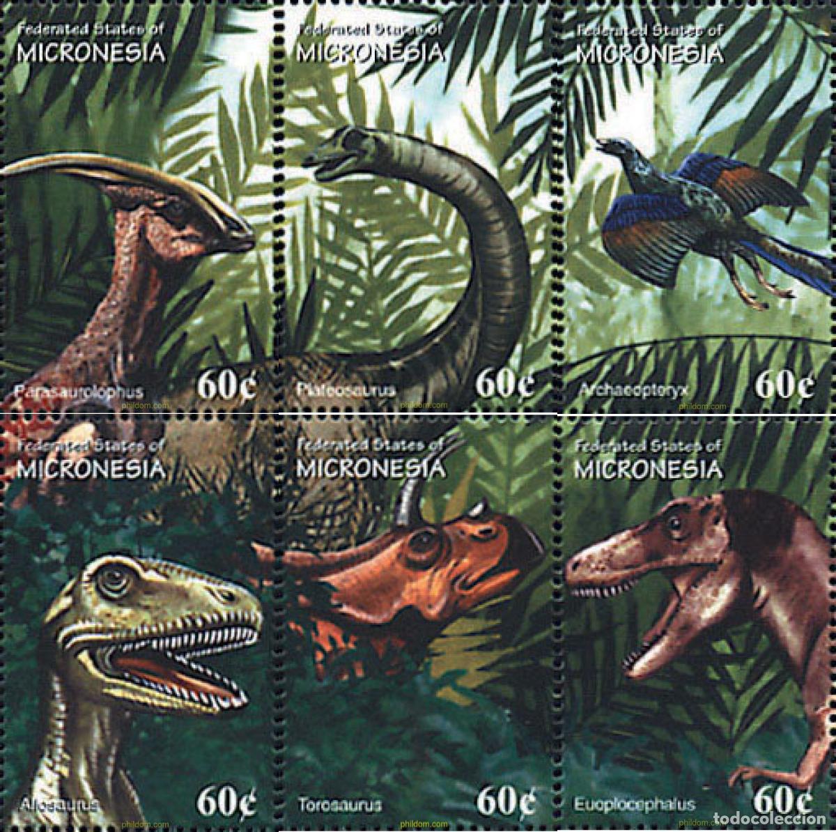 Sellos: 344065 MNH MICRONESIA 2001 FAUNA PREHISTORICA