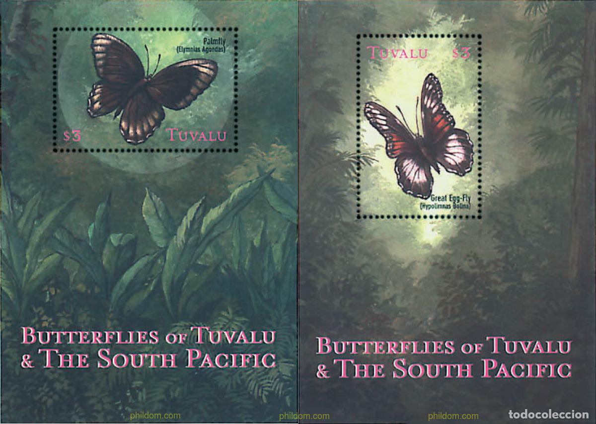 Sellos: 76843 MNH TUVALU 2000 MARIPOSAS DE TUVALU Y DEL PACIFICO SUR