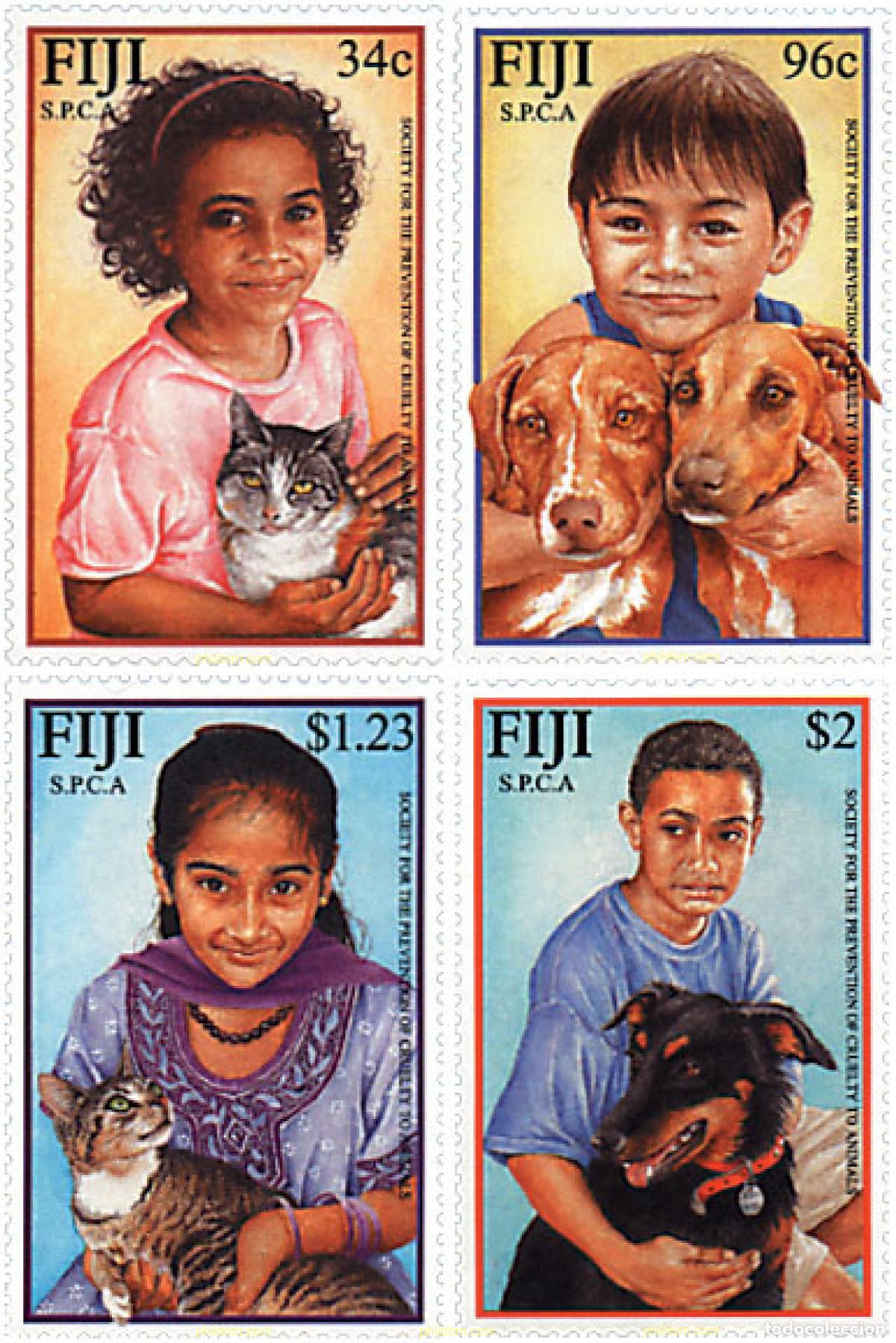 Sellos: 75870 MNH FIJI 2001 SOCIEDAD PARA LA PREVENCION DE LA CRUELDAD SOBRE LOS ANIMALES