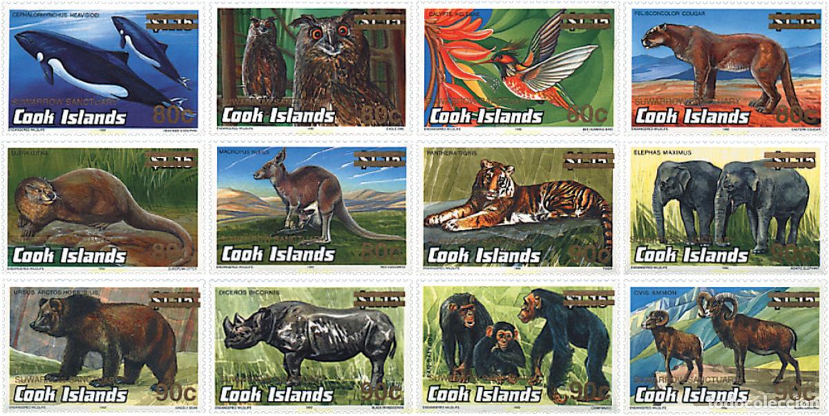 Sellos: 81145 MNH COOK Islas 2001 FAUNA