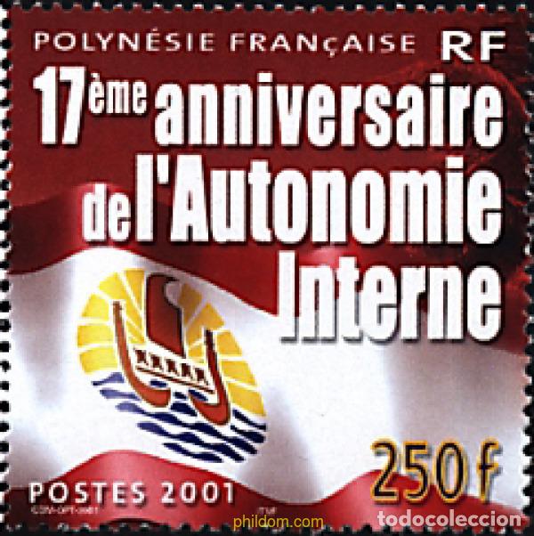 Sellos: 77883 MNH POLINESIA FRANCESA 2001 17 A&Ntilde;OS DE AUTONOMIA INTERNA