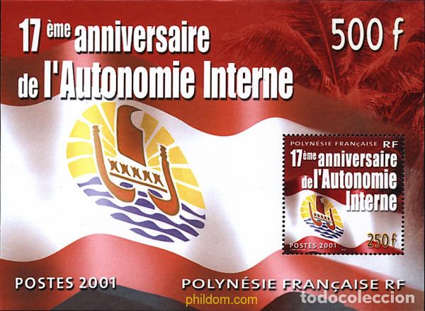Sellos: 77884 MNH POLINESIA FRANCESA 2001 17 A&Ntilde;OS DE AUTONOMIA INTERNA