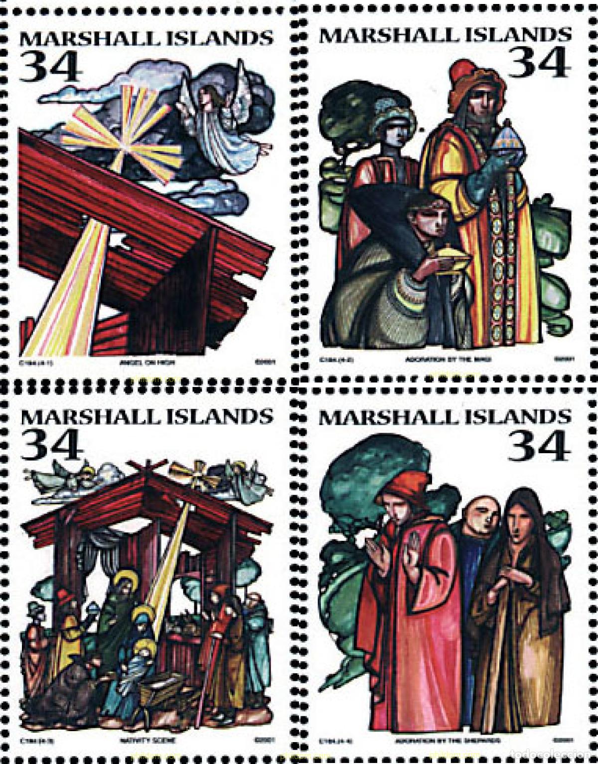 Sellos: 79266 MNH MARSHALL Islas 2001 NAVIDAD