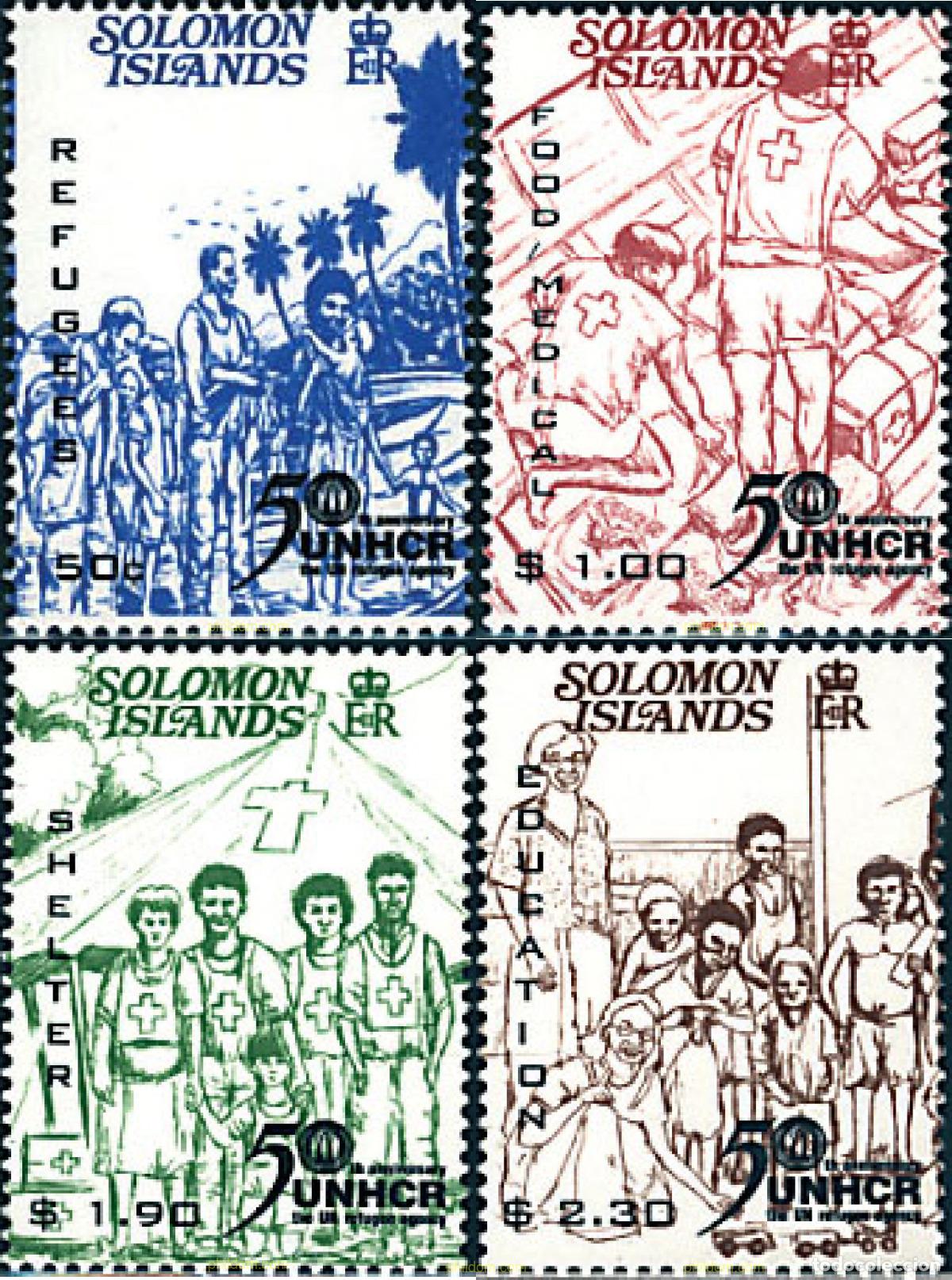 Sellos: 81388 MNH SALOMON 2001 50 ANIVERSARIO DE LA ACNUR