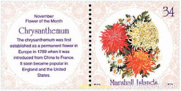 Sellos: 95522 MNH MARSHALL Islas 2001 FLOR DE NOVIEMBRE