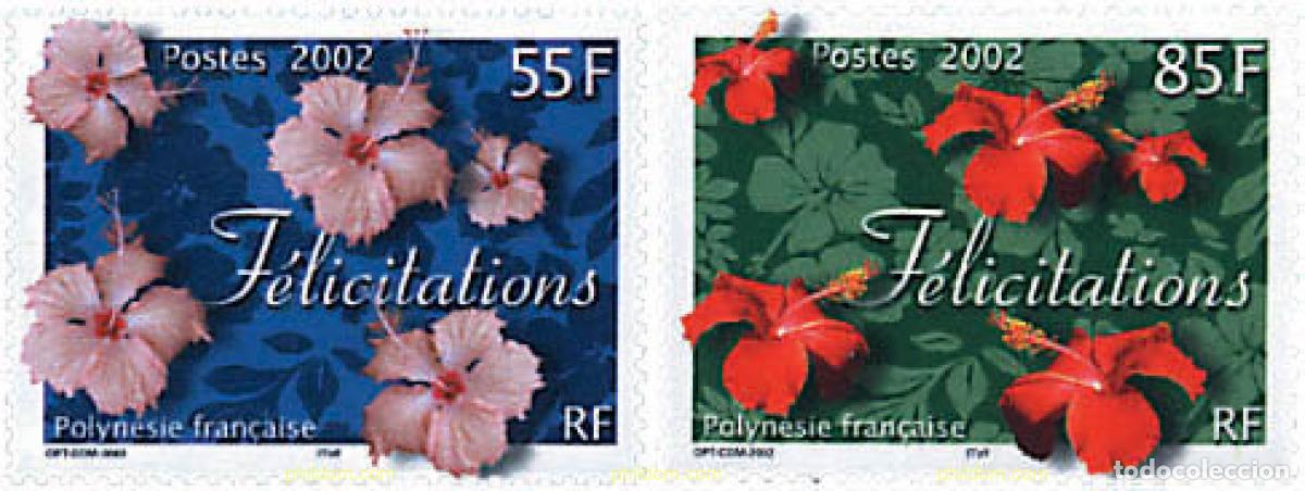 Sellos: 93252 MNH POLINESIA FRANCESA 2002 SELLOS CON MENSAJE