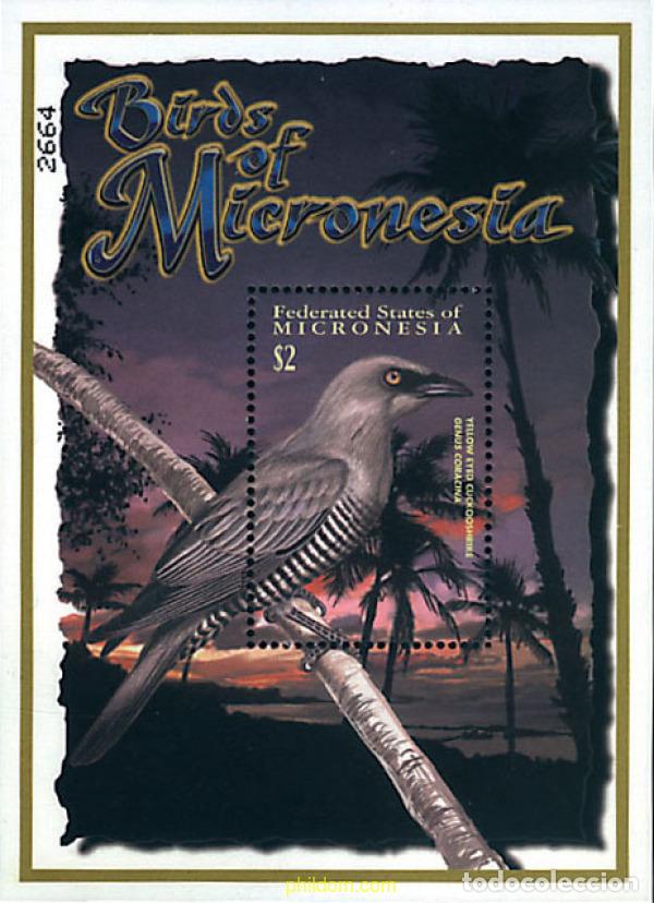 Sellos: 344061 MNH MICRONESIA 2001 AVES DE MICRONESIA