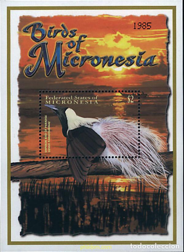 Sellos: 344067 MNH MICRONESIA 2001 AVES DE MICRONESIA